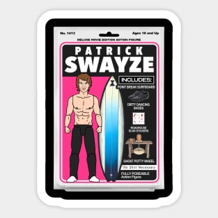 Patrick Swayze Shirtless Hot Bod Movie Action Figure Sticker